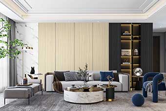 襄樊轻奢风格-客厅